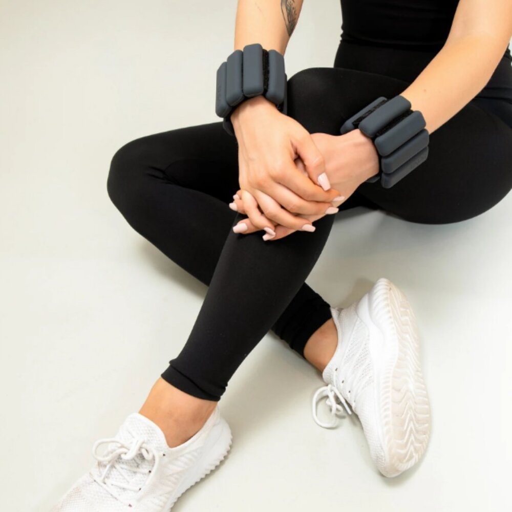 Bala Bangle 3Lb Arm Weights Charcoal - 6LB Total